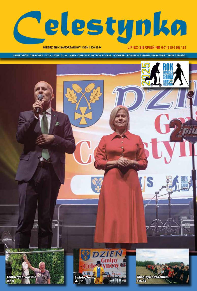 przednia okładka Celestynki przedstawiająca dwie stojące osoby